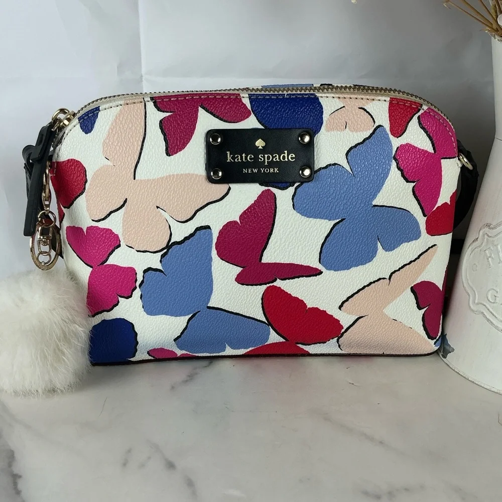 Kate Spade New York Wellesley Festive Butterflies Multi‎ Crossbody Small Bag - Picture 2 of 13
